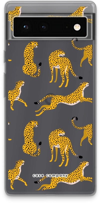 Case Company® - Hoesje geschikt voor Google Pixel 6 hoesje - Luipaard - Soft Cover Telefoonhoesje - Bescherming aan alle Kanten en Schermrand