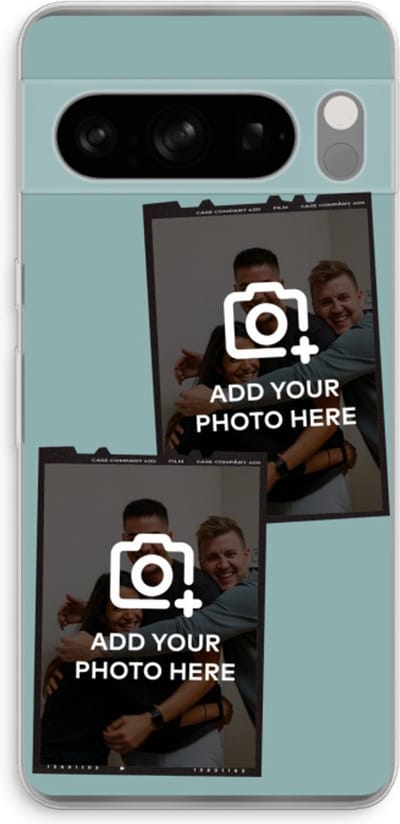 Gepersonaliseerd - Case Company® - Hoesje geschikt voor Google Pixel 8 Pro hoesje - Polaroid Zwart - Soft Cover Telefoonhoesje - Bescherming aan alle Kanten en Schermrand