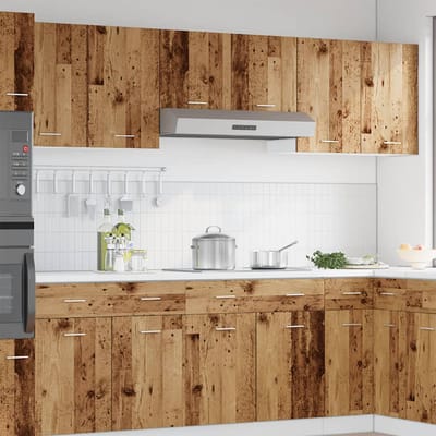 vidaXL - Hangkasten - 2 - st - Lyon - 50x31x60 - cm - bewerkt - hout - oud - houtkleurig