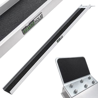 TRUTZHOLM - Oprijgoot - 194 cm - 50 kg - Aluminium - Met Anti-slip Coating - Grijs/Zwart - Fietsgoot - voor E-bike