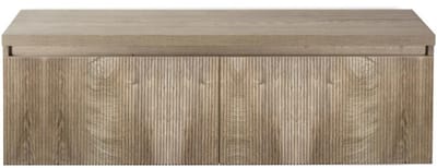 Frozen 3D Badmeubelset 140 cm - Greeplijst in Kleur - Inclusief Wastafelbovenblad Grain Oak