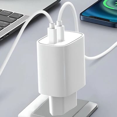 25W Snellader met 2 Meter Kabel – USB-C Oplader – Wit – Fast Charge