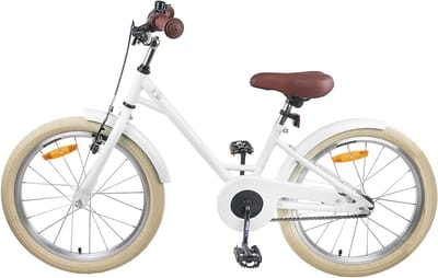 Kinderfiets 20 inch - Jongensfiets Meisjesfiets - Buiten Spelen - Stalen Frame - 6-11 Jaar - Wit