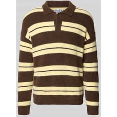 Gebreide pullover met polokraag en knoopsluiting