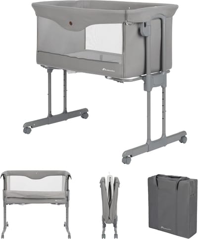 2-in-1 Co-Sleeper en Babybedje voor 0-6 maanden - Compact en Eenvoudig te Verplaatsen