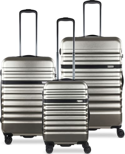 Bugatti Corium 4-wiel kofferset 3 stuks. - Harde bagage - TSA slot - schwarz