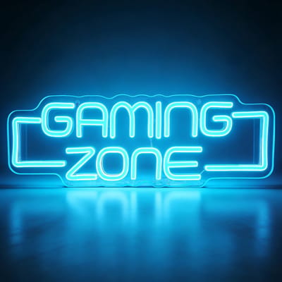 Dailygoods- Neonbord Gaming Zone - LED Designlamp - Dimbaar - Wanddecoratie - USB Aansluiting - 5000 Uur Levensduur - Hoogwaardige Materialen - Neonlicht