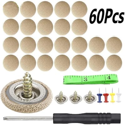 60 STKS Beige Oude Auto Hemelbekleding Doorhangende Bekleding Reparatieset Drukknop Pin Schroef
