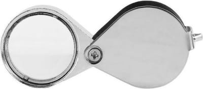 CHPN - Loep - Juweliersloep - Mini loep - Mini vergrootglas - Juwelier - 10x vergrotend - Zilver - Inschuifbaar - Zakformaat - Universeel