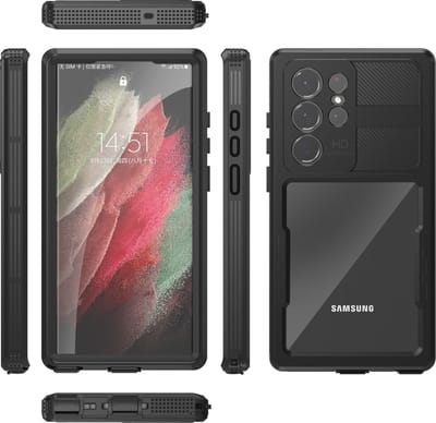 Turtle Shift Volledig waterdicht en stofdicht hoesje Geschikt Voor Samsung Galaxy S23 Ultra