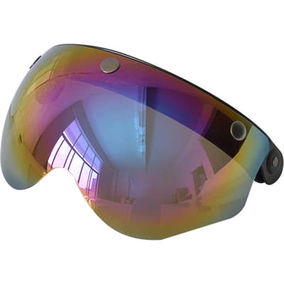 Motorfiets Anti UV Anti Kras Helm Vizier Mode Vizier Wind Vizier Universeel voor Standaard 3 Drukknop Open Gezicht Helmen veelkleurig