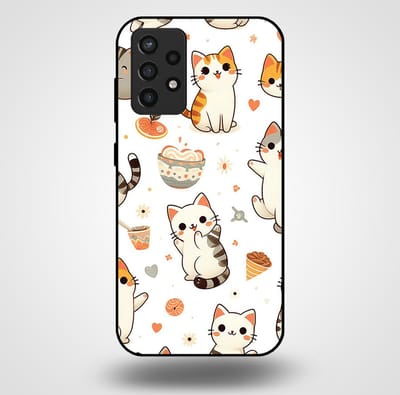 Smartphonica Telefoonhoesje voor Samsung Galaxy A72 met katten opdruk - TPU backcover case katten design geschikt voor Samsung Galaxy A72