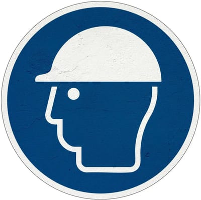 Helm verplicht gebodsbord - M014 | Sign Again materiaal | 10 cm