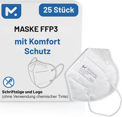 25x FFP3 Mondmaskers CE Gecertificeerd – 5-laags Stofmasker met 99% Filtratie