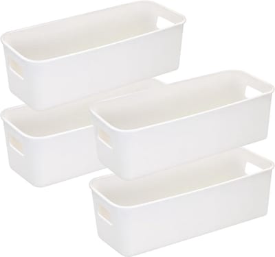 JGS Premium - Rechthoekige opbergdozen van kunststof - Set van 4 stuks