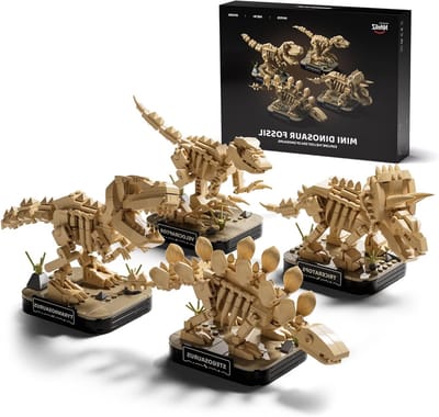 Mini Dinosaur Skeleton Collectie Model, Bouwset voor Volwassenen en Verzamelaars, Perfect Cadeau voor Dinosaurussen Liefhebbers (1.101 Onderdelen, NF10360)