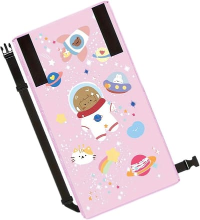 Vliegtuigstoel Verlenger - Reis Hangmat - Kind Comfort - Eenvoudige Installatie - 29.5 x 23.7 cm - Roze
