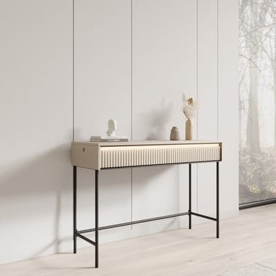 Meubella - Kaptafel Timoteo - Beige - 112 cm