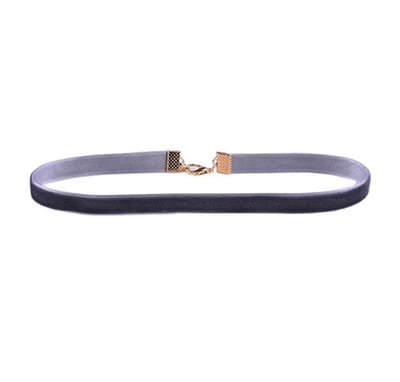 Jomide Choker - Grijs - Retro - Fluweel