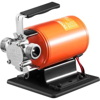 VEVOR waterpomp, 12V DC, 360 GPH, 1/10 HP, draagbare elektrische multifunctionele pomp, 1,8 m zuigslang, waaier, zuigfilter, voor tuin, zwembad, vijver, aquariumafvoer