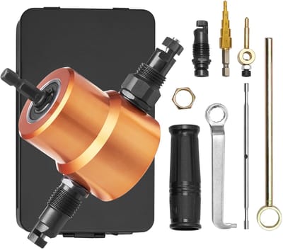 Knabbelschaar Dubbele Kop - Metaal Snijder Boor - Metaal Bewerken - 360 Graden Draaibaar - 1.6 mm Dikte - Zilver