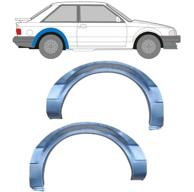 Reparatiepaneel achterspatbord voor Ford Escort 1980-1986 / Links + Rechts / Set