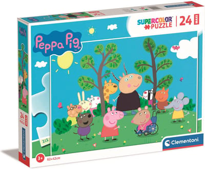 Clementoni - Puzzel - 24 Maxi Stukjes - Peppa Pig Avontuur - Kinderen Vanaf 3 Jaar