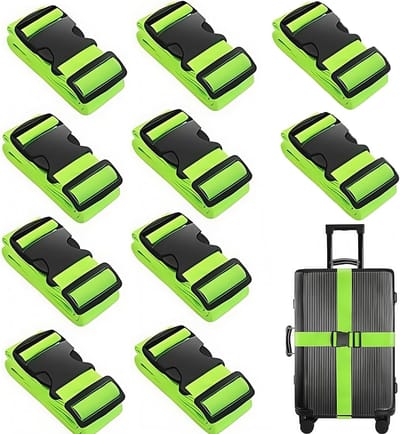 Set van 4 Verstelbare Kofferspanners voor Reisbagage, Duurzame Luggage Straps en Bagage Accessoires voor Veiligheid en Comfort