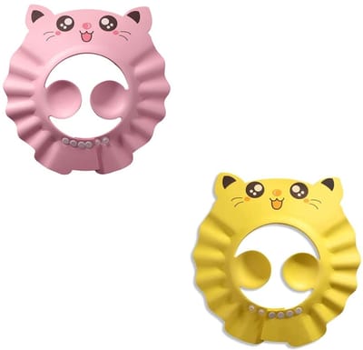 Dailygoods- Douchemuts Verstelbaar - Douchemuts Kind - Douchemuts Baby - Douchemuts Waterdicht - Douchemuts 2 Stuks - Hoogwaardig EVA Materiaal - Shampoo-muts
