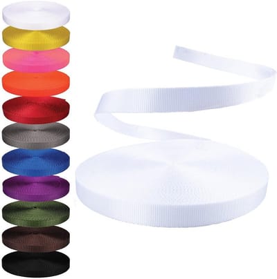 Nylon Singelband - Touw Koord - Vastzetten Lading - Weerbestendig Sterk - 1 inch 5 meter - Wit