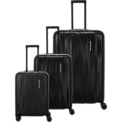 Travelite Barbara Novelty 4 wielen Kofferset 3-delig met uitbreidingsplooi - Harde bagage - TSA slot - black