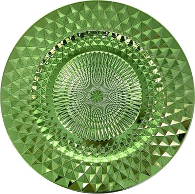 Dinerborden - Lader Platen - Elegante Tafeldekking - Zware Kwaliteit - 13 inch - Groen