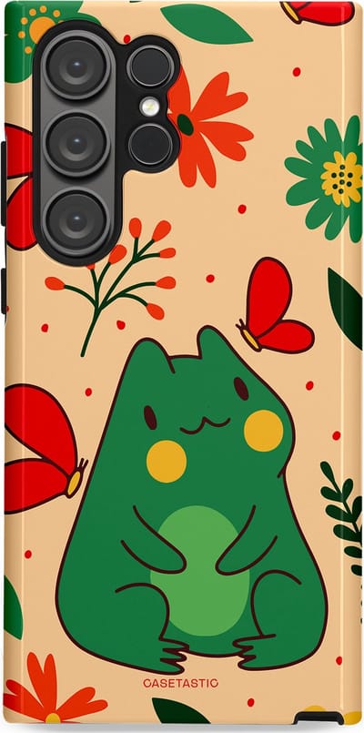 Casetastic Hoesje Geschikt voor Samsung S23 Ultra - Stijlvolle Beschermende Duo-layer Case - Kikkerkus