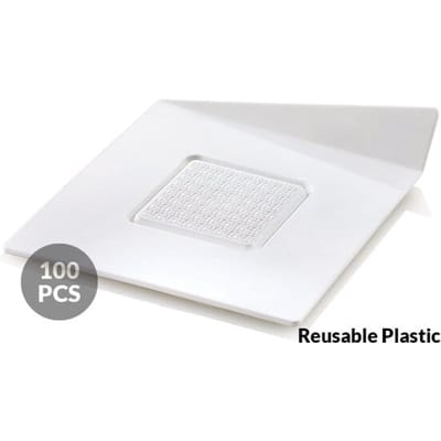 Onderzetter voor Monoporties Banket 83x83mm/100Stuks Wit