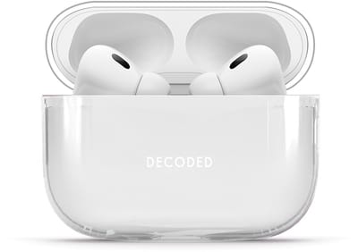 DECODED Siliconen AirPods Hoesje - Geschikt voor AirPods Pro 3 - Soft Touch Silicone - Ondersteund Draadloos Opladen - Valbescherming - Transparant