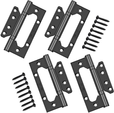 Dailygoods- Deurscharnieren 4" - Roestvrij Staal - 4 Stuks - Met Schroeven - 100mm - Schokbestendig - Eenvoudig te Installeren - Deurhengsels