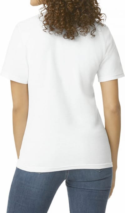Gildan Damespolo Softstyle Dubbele piqué GI64800L - White - XXL