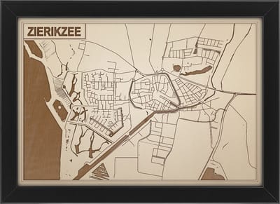Decoratief Beeld - Houten Van Zierikzee - Hout - Bekroned - Bruin - 21 X 30 Cm