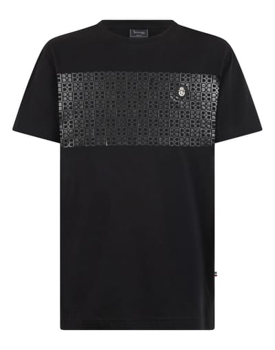 Round Neck T-Shirt Stripe Monogram