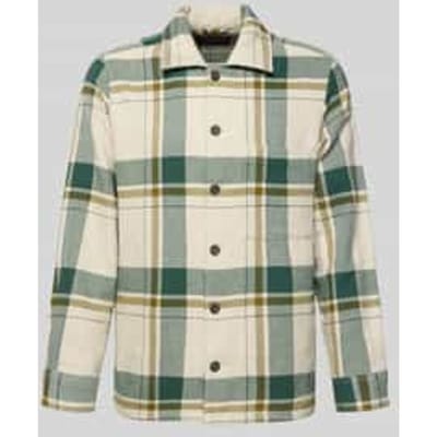 Loose fit overhemdjack van puur katoen