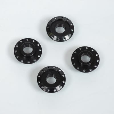 Rondelle spacer aluminium DRC T12 anodisé noir pour moto cross enduro tuning racing