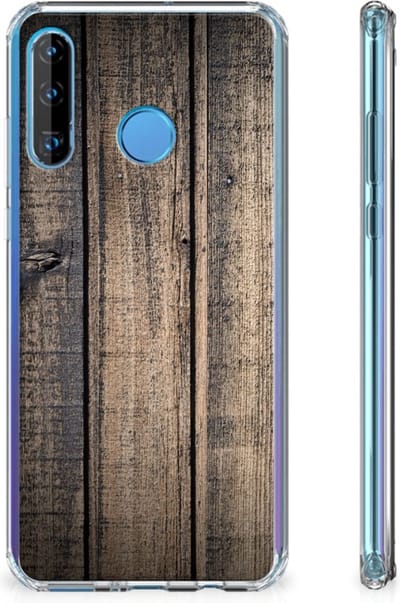 Huawei P30 Lite Stevig Telefoonhoesje Steigerhout