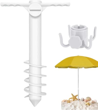 Parasolstandaard Strand - Parasolhouder Camping - Outdoor Zekerheid - 5-Spaken Grondanker - N.v.t. - Rood