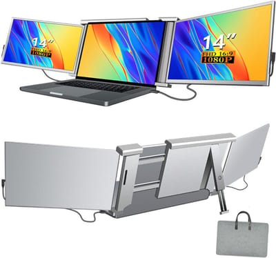 DailySupplies® Portable Monitor - Tri Screen - Laptop Uitbreider - Full HD
