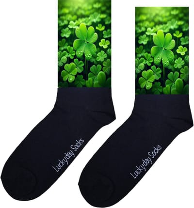 Klavertje 4 sokken - Geluks sokken - Opkikker sokken - Print sokken - Sterkte - Ziek sokken - Beterschap cadeau - Grappige sokken - leuke dames en heren sokken - Sokken waar je vrolijk van wordt - Maat 37-44
