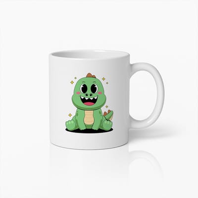 Schattige Baby Dinosaurus Mok – Lief Cartoon Dino Koffiebeker voor Kinderen en Dinosaurus Fans