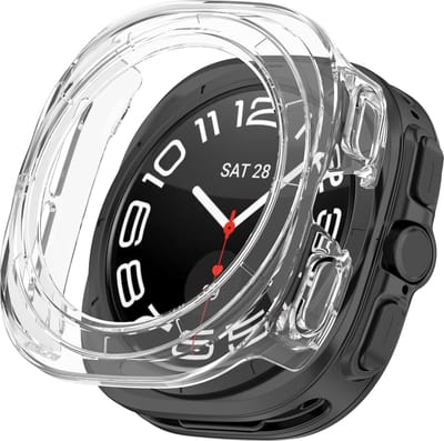 By Qubix - Hard case (open front) - Transparant - Geschikt voor Samsung Galaxy Watch Ultra / Ultra 2 - 47mm