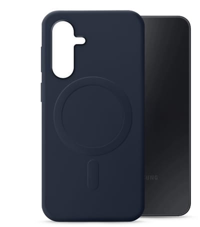My Style Hoesje geschikt voor Samsung Galaxy A17 MagSafe Telefoonhoesje Flexibel TPU | My Style Protective Flex Backcover | Geschikt voor MagSafe | Geschikt voor Draadloos Opladen met Magnetische Ring | Geschikt voor MagSafe Case - Midnight Blue |