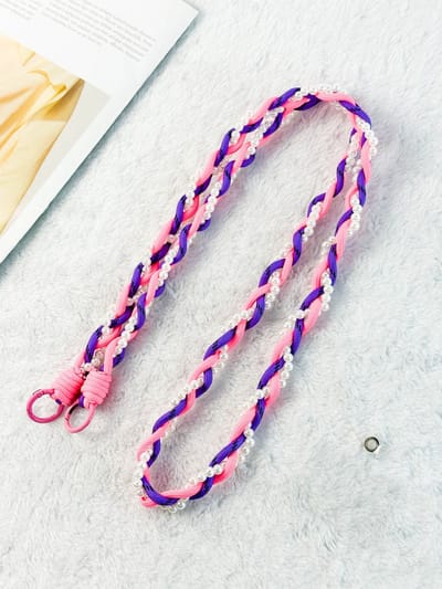 Ntech Telefoonkoord Roze / Paars - Verstelbare Telefoonketting - Universeel Koord Geschikt voor samsung , iPhone, Moto, LG, xiaomi, Telefoon
