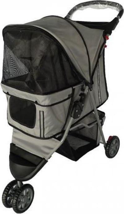 Topmast Hondenbuggy Grijs 3 Wielen